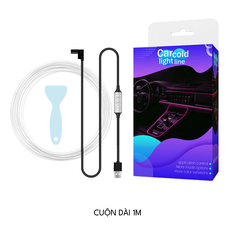 Đèn led viên nội thất xe hơi Ô tô - Đèn led màu neon - Đèn led trang trí nội thất xe hơi Ô tô - Đèn led đầu chuyển USB.