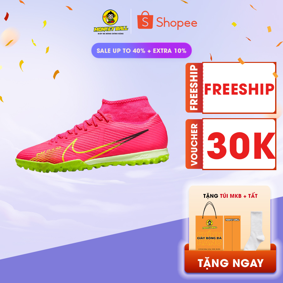 Giày Đá Bóng Nam _Nike Zoom Superfly 9 Academy "Luminous Pack" TF - Màu Hồng/Neon - Chất liệu da tổng hợp