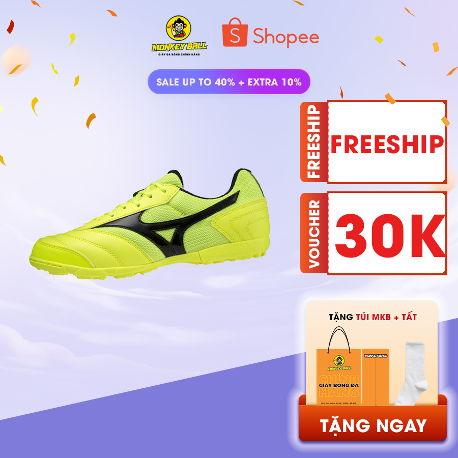 Giày đá bóng chính hãng Mizuno Morelia Sala Club TF - Q1GB220345 - Vàng/Đen
