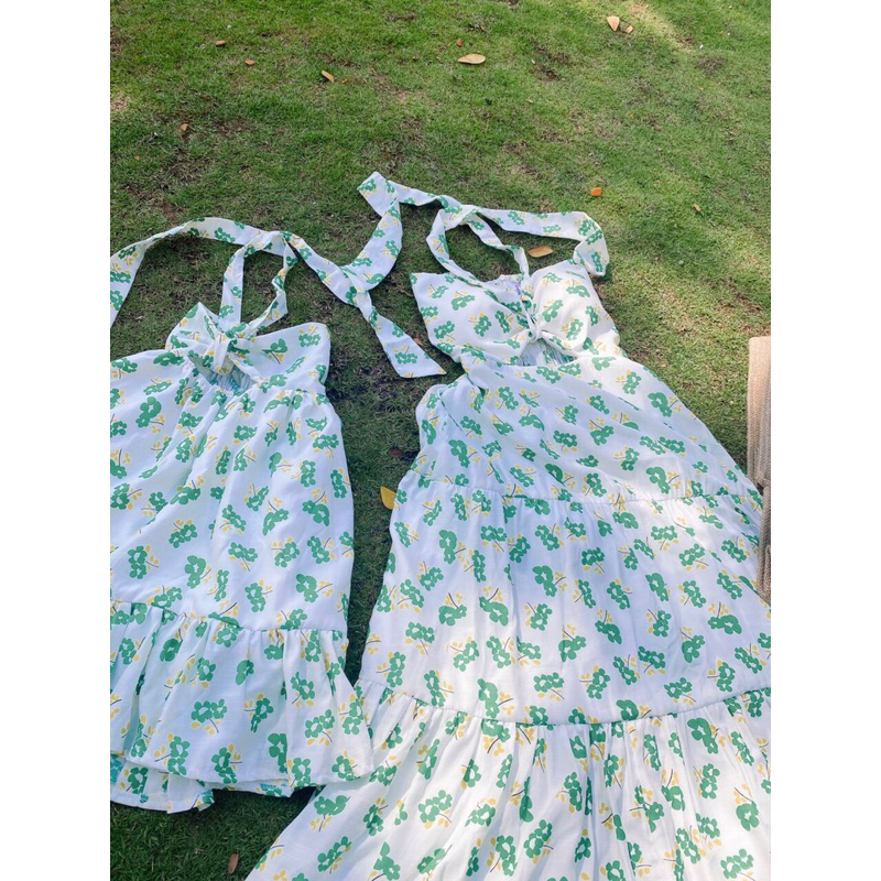 Set Gia Đình Đi Biển: TRẮNG HOA XANH tươi mát cho mùa hè❤️