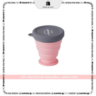 Cốc silicon gập gọn bỏ túi cao cấp 200ml Msquare® Chính hãng giá tốt