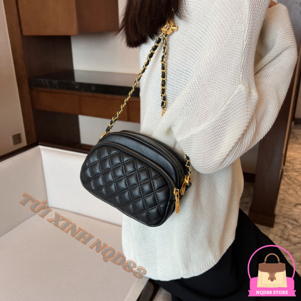 Túi xách nữ đeo chéo đeo vai túi thời trang hottrend giá rẻ chuông thêu da mềm đi chơi phong cách thời trang TX42