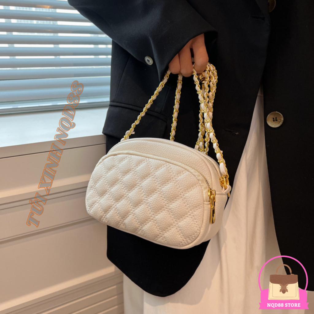 Túi xách nữ đeo chéo đeo vai túi thời trang hottrend giá rẻ chuông thêu da mềm đi chơi phong cách thời trang TX42