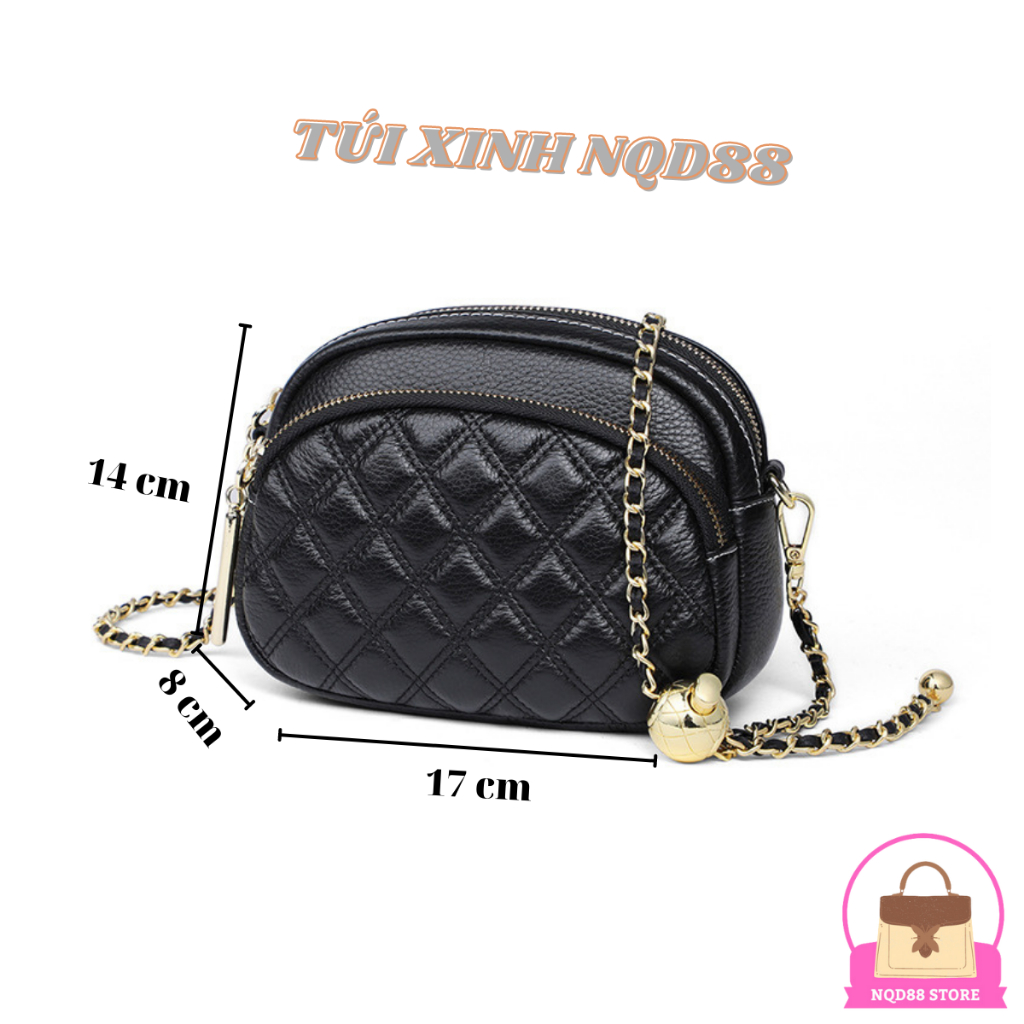 Túi xách nữ đeo chéo đeo vai túi thời trang hottrend giá rẻ chuông thêu da mềm đi chơi phong cách thời trang TX42