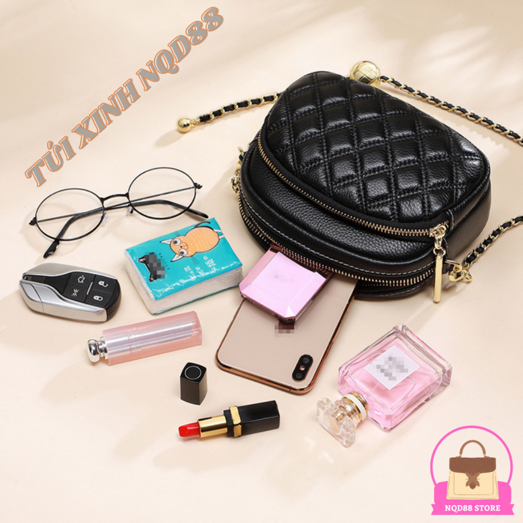 Túi xách nữ đeo chéo đeo vai túi thời trang hottrend giá rẻ chuông thêu da mềm đi chơi phong cách thời trang TX42