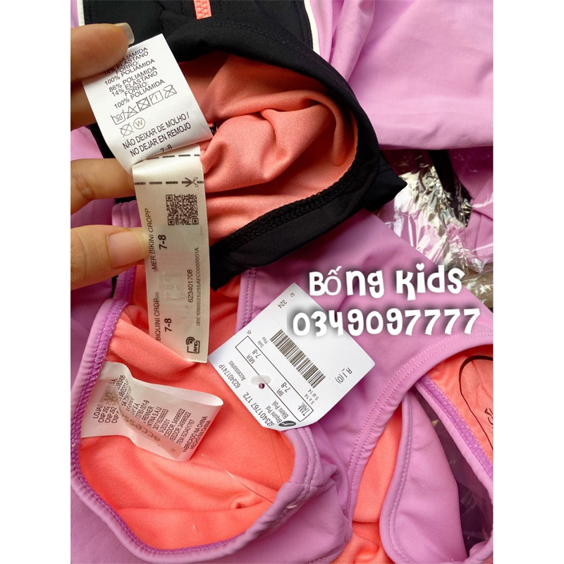 Đồ Bơi Bé Gái Dài Tay Đen/Hồng SUMMER