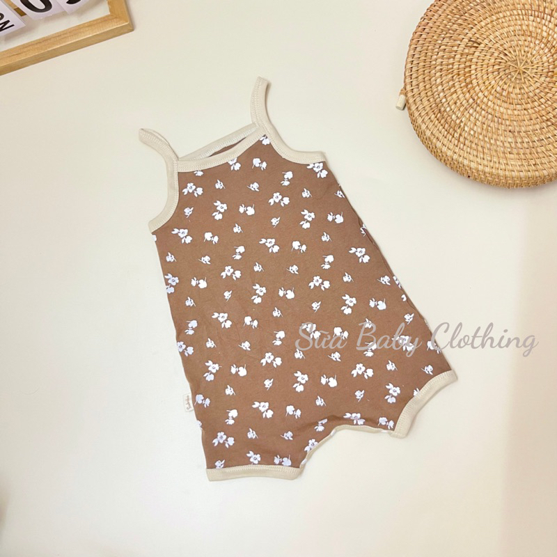 Body đùi 2 dây cho bé gái cotton Hàn mềm mịn
