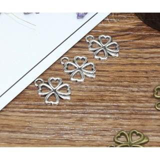 Mặt cỏ 4 lá làm vòng tay handmade thủ công diy, mặt dây chuyền, charm gắn túi, logo đính hộ chiếu