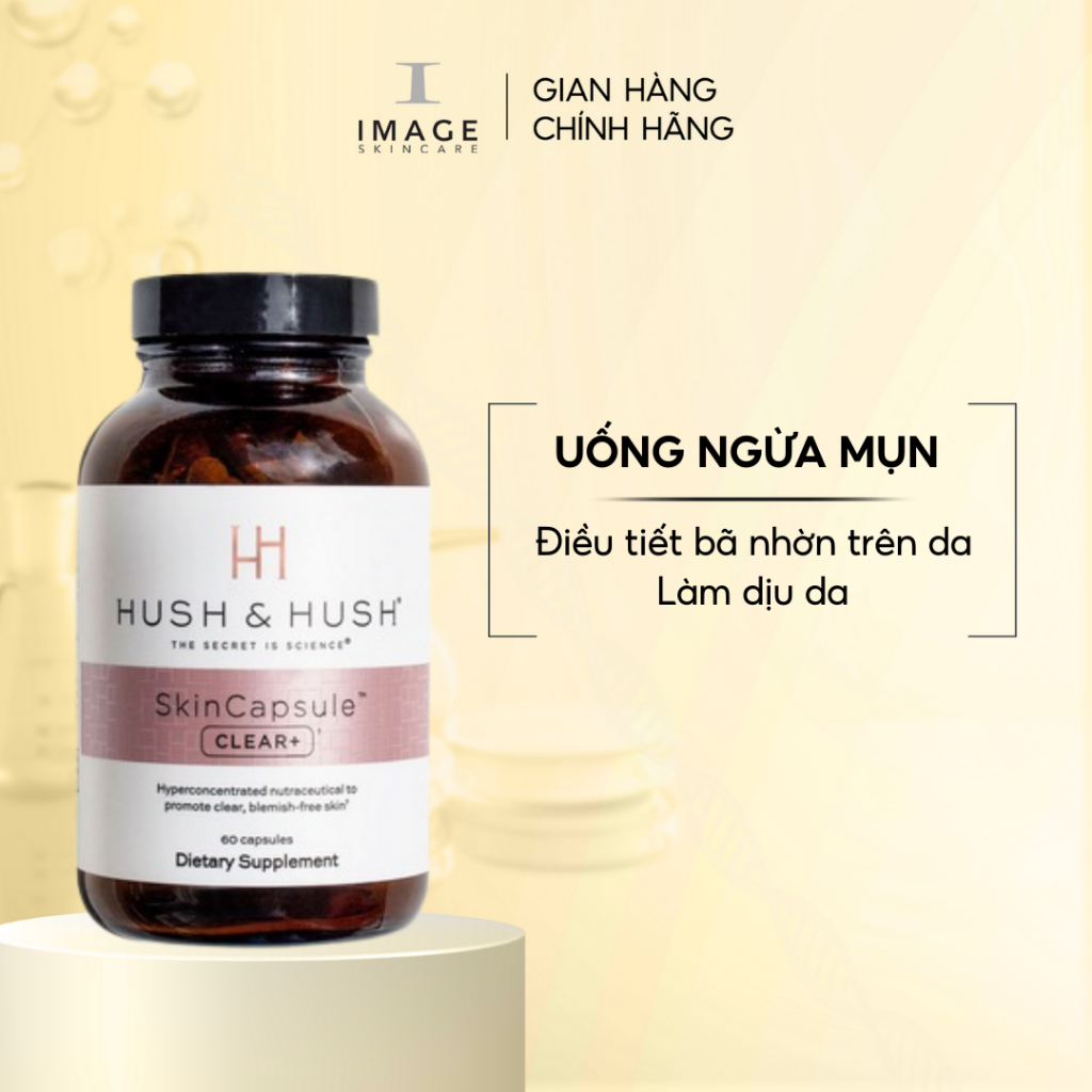 Viên uống ngăn ngừa mụn Image Skincare HUSH & HUSH Skincapsule Clear+ 60 viên