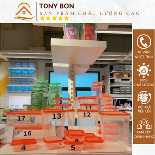 Bộ hộp 17 món IKEA  đựng thực phẩm bảo quản tủ lạnh