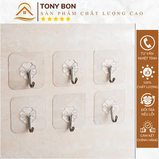 Combo 20 móc dán tường trong suốt mã ts20