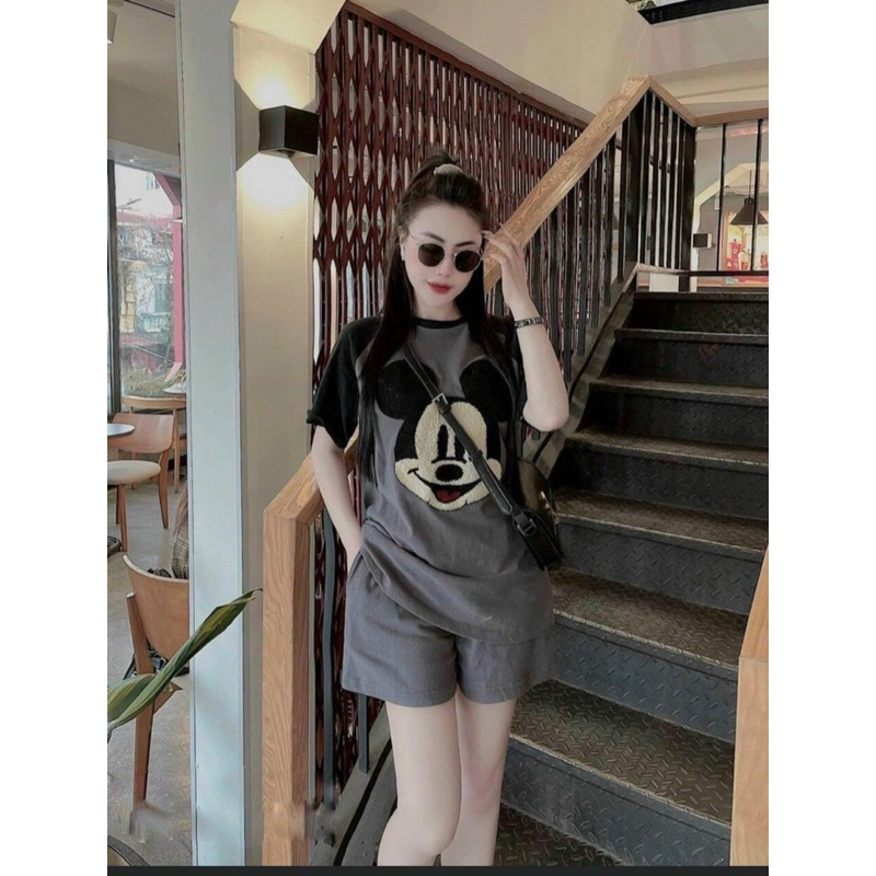 Bộ bầu cotton mùa hè mặc thoáng mát