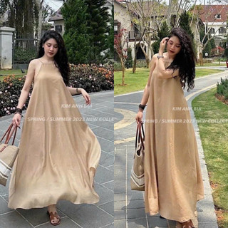 ĐẦM MAXI HAI DÂY HỞ LƯNG (KÈM VIDEO HÌNH THẬT)