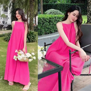 ĐẦM MAXI HAI DÂY HỞ LƯNG (KÈM VIDEO HÌNH THẬT)