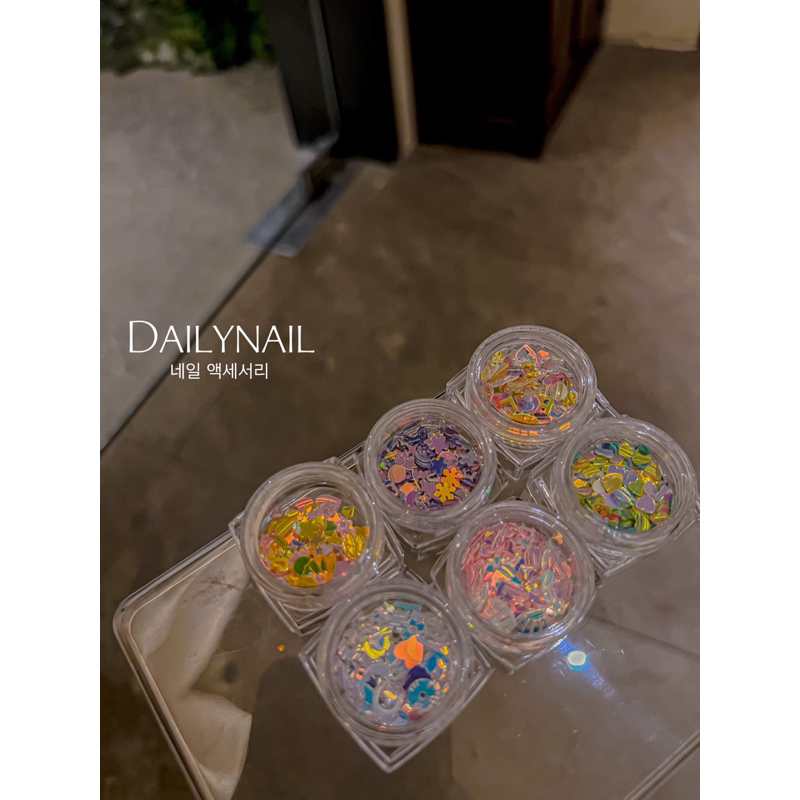 Set nhũ ẩn 6 màu trang trí móng