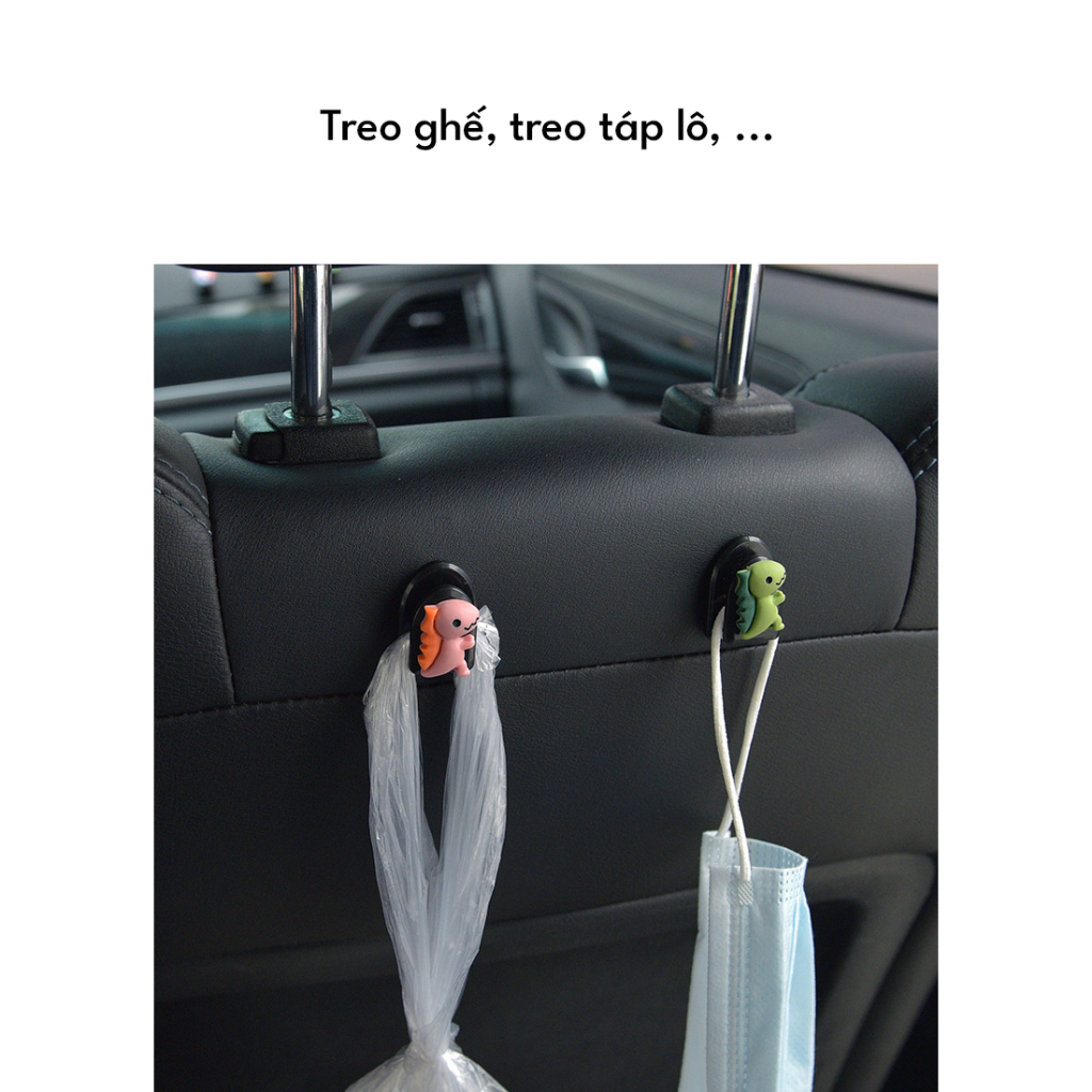 Móc treo mini hình thú đáng yêu trên xe hơi Ô tô - Móc treo mini đa năng - Móc treo đồ mini - Móc treo thông minh.