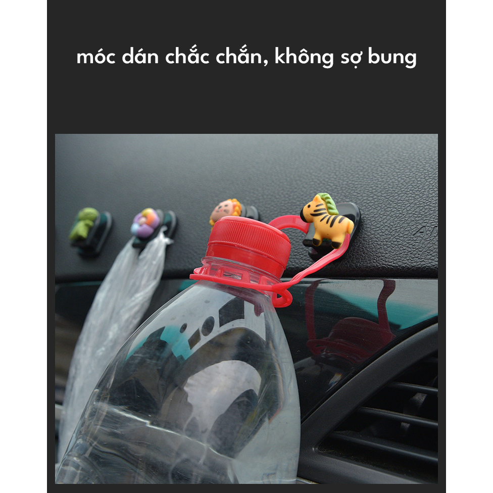 Móc treo mini hình thú đáng yêu trên xe hơi Ô tô - Móc treo mini đa năng - Móc treo đồ mini - Móc treo thông minh.