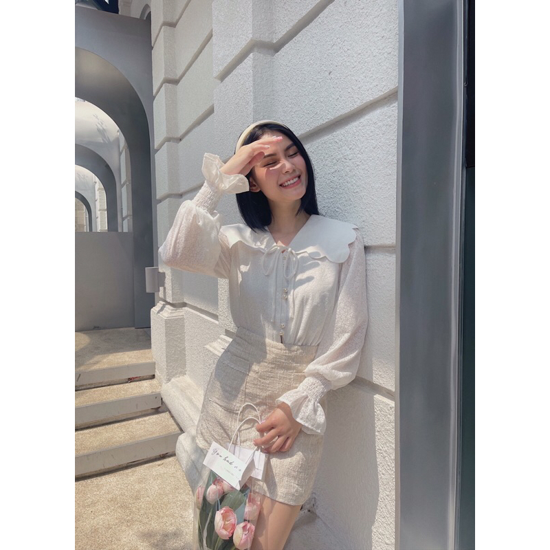 Áo sơ mi nữ cách điệu LUCETFASHION Morela  Shirt