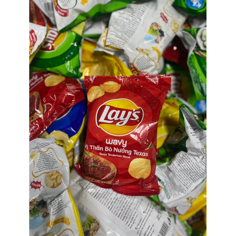 Combo 10 gói snack Lays vị bò nướng hàng lỗi