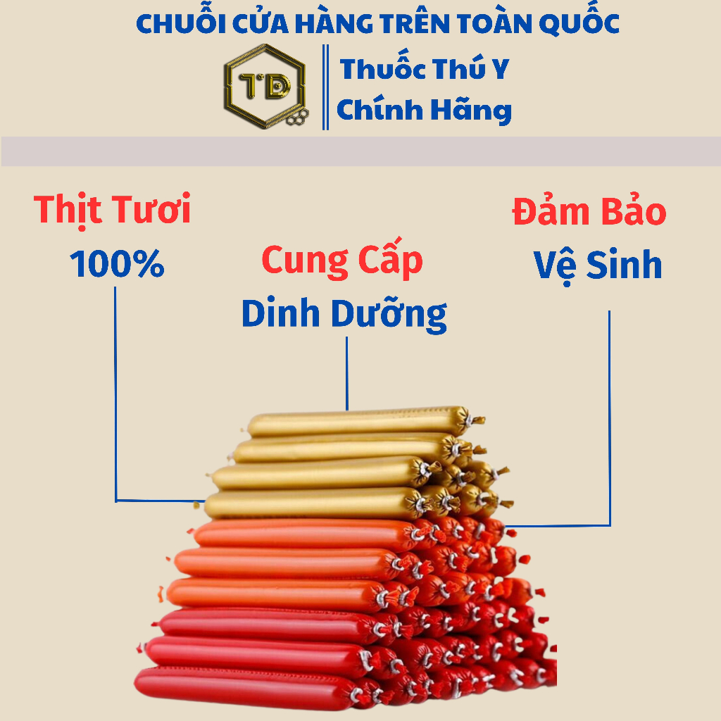 Xúc Xích Cho Chó Siêu Rẻ - Xúc Xích Cho Mèo - Thức Ăn Cho Chó Mèo Hamster