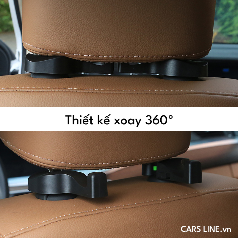 Bộ Móc cài sau ghế treo đồ trên xe hơi Ô tô - Móc treo đồ đa năng trên xe hơi Ô tô - Móc treo bằng nhựa cao cấp.