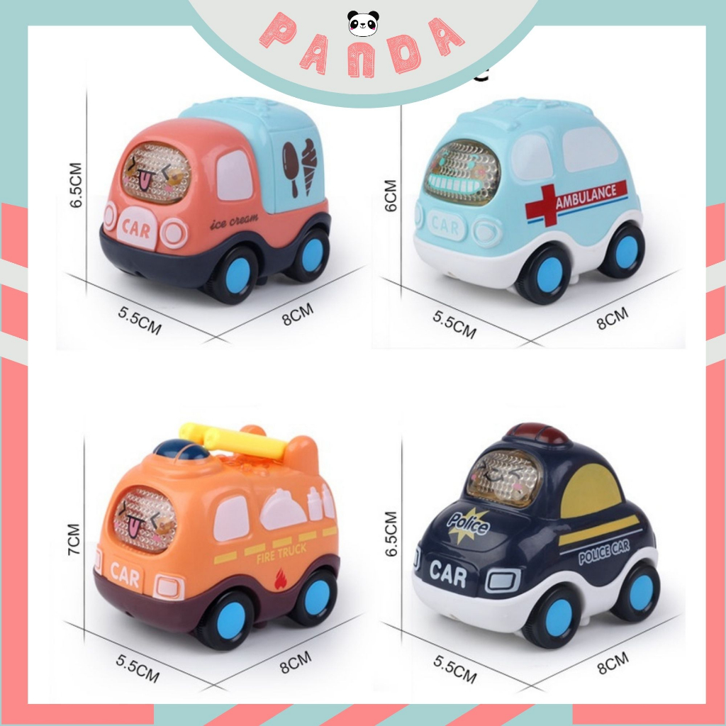 Đồ Chơi Ô Tô Quán Tính Mô Tả Xe Cứu Hỏa, Cứu Thương, Cảnh Sát, Taxi Hình Ngộ Nghĩnh Cho Bé PANDA TOYS