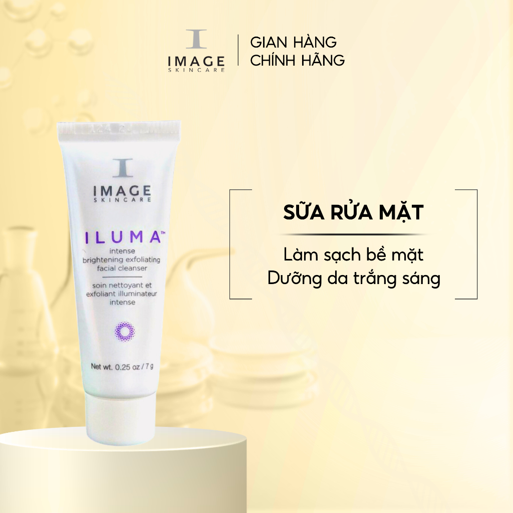 Sữa Rửa Mặt Tẩy Tế Bào Chết Làm Sáng Da IMAGE Skincare ILUMA Intense Brightening Exfoliating Cleanser 7g