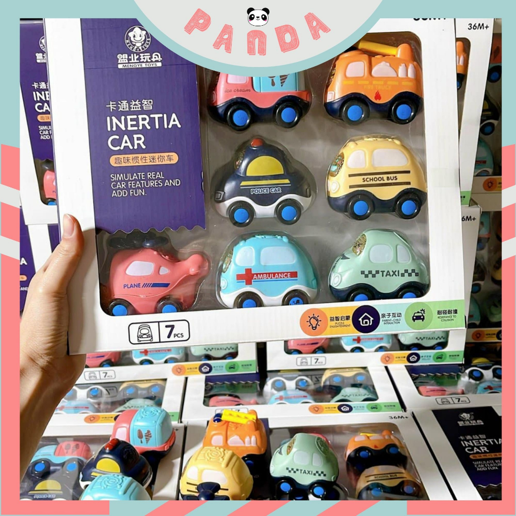 Đồ Chơi Ô Tô Quán Tính Mô Tả Xe Cứu Hỏa, Cứu Thương, Cảnh Sát, Taxi Hình Ngộ Nghĩnh Cho Bé PANDA TOYS