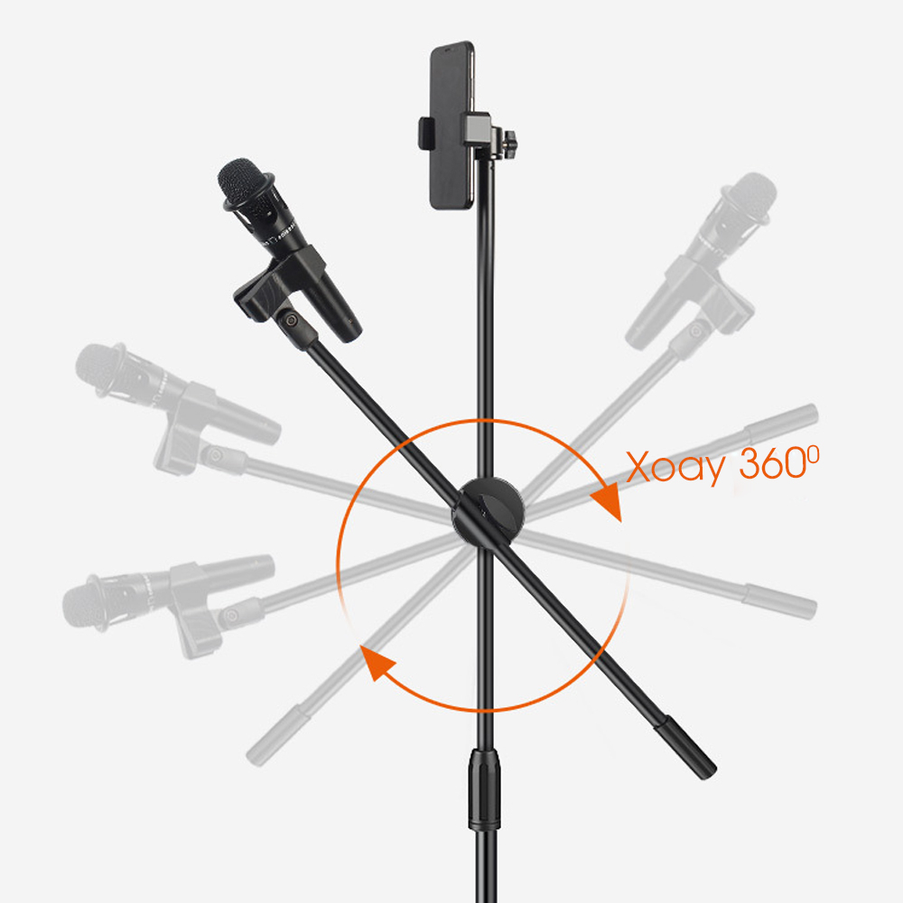 Chân Quay Đế Đứng STAND Kèm Micro Giá Review Quay Video Tiktok, Livestream, Chụp Ảnh