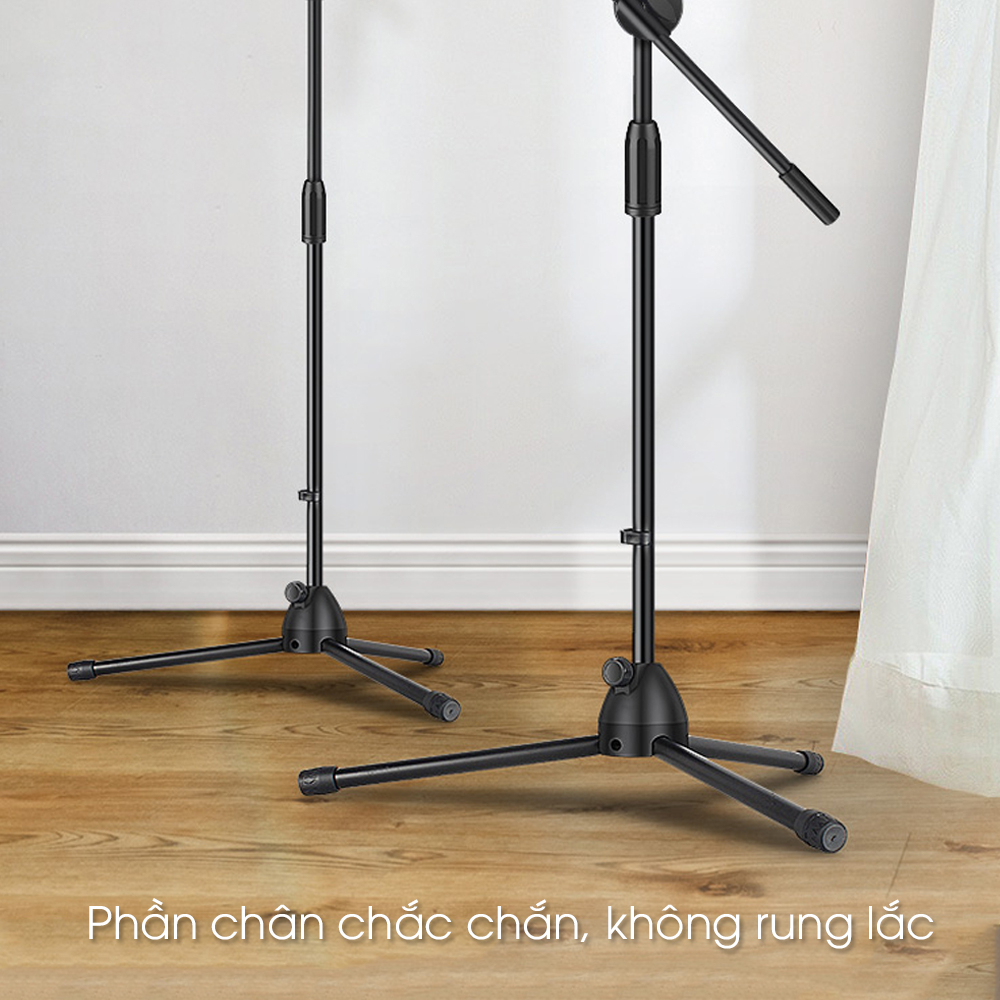 Chân Quay Đế Đứng STAND Kèm Micro Giá Review Quay Video Tiktok, Livestream, Chụp Ảnh