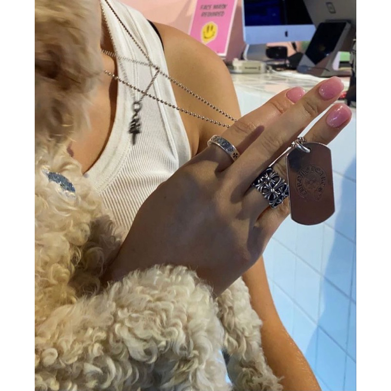 Nhẫn Chrome Hearts Cemetory nam nữ bạc 925 phong cách cá tính, Nhẫn bạc nam nữ CH Cemetory sang trọng