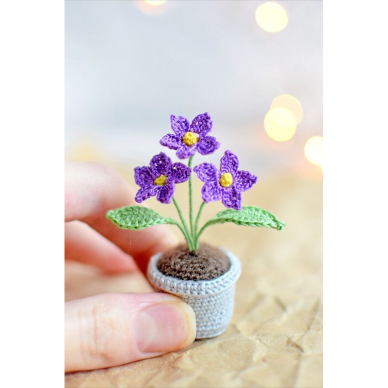 Hoa len mini handmade