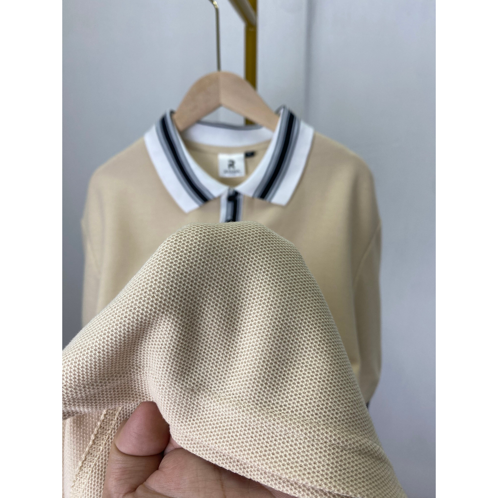 Áo Polo nam RYOMA chất 100% Cá sấu CVC mắt chim, cổ bo dệt, không nhăn, thoáng mát