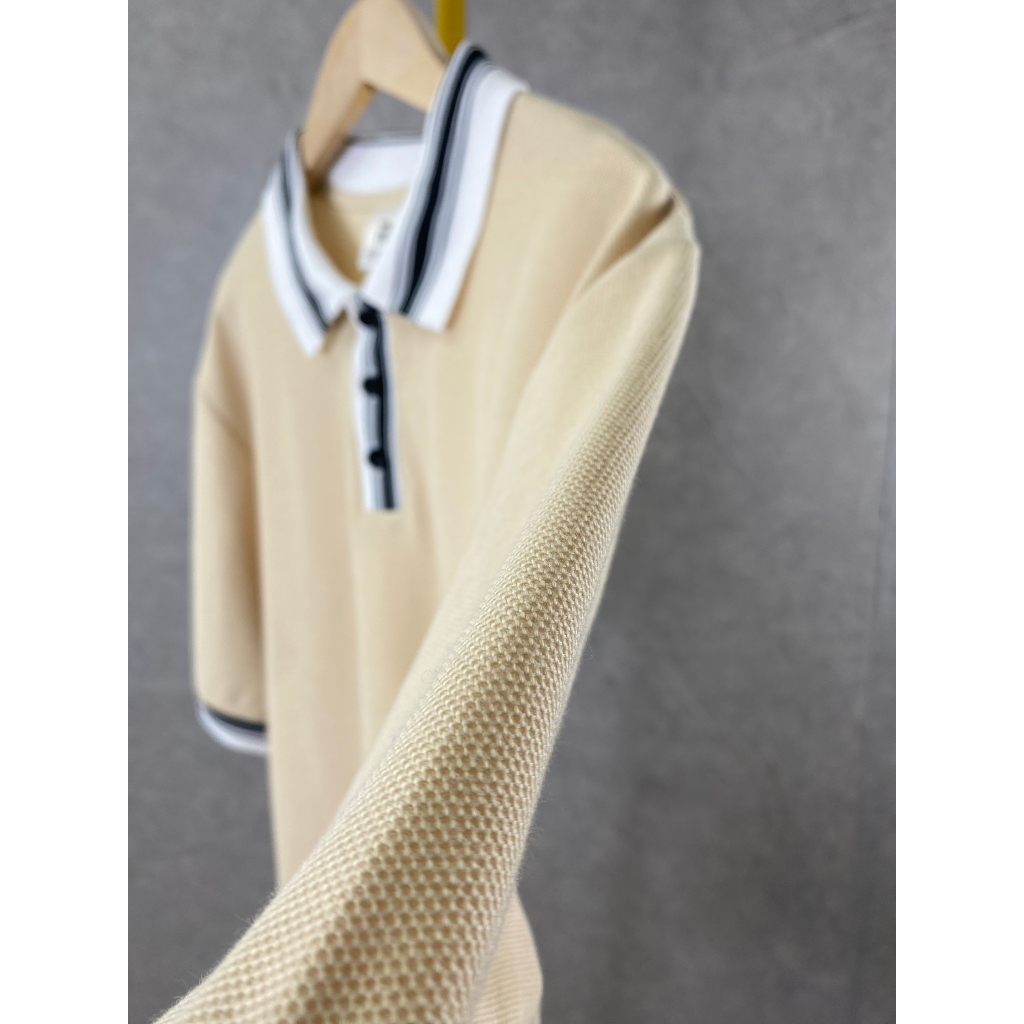 Áo Polo nam RYOMA chất 100% Cá sấu CVC mắt chim, cổ bo dệt, không nhăn, thoáng mát