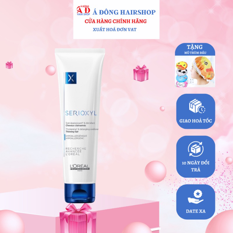 Tuýp dầu xả massage thư giản da đầu Serioxyl L'oreal sạch dầu, giảm rụng kích thích mọc tóc 150ml