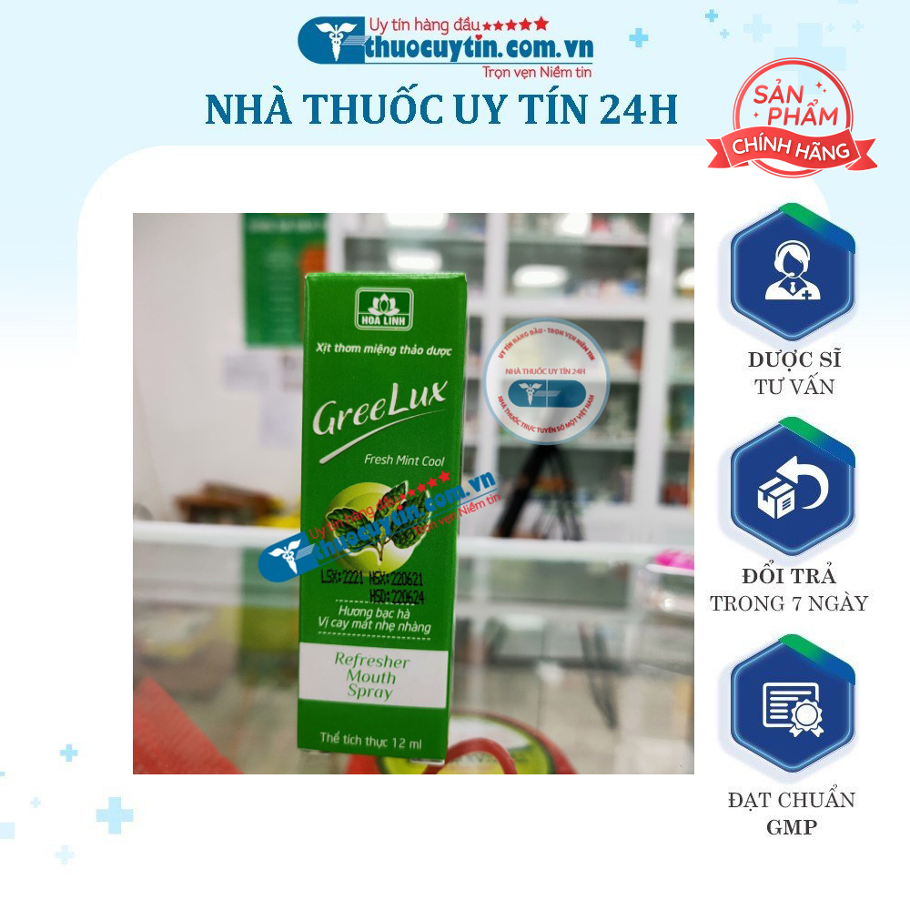 Greelux Fresh Mint Cool xịt thơm miệng tức thì
