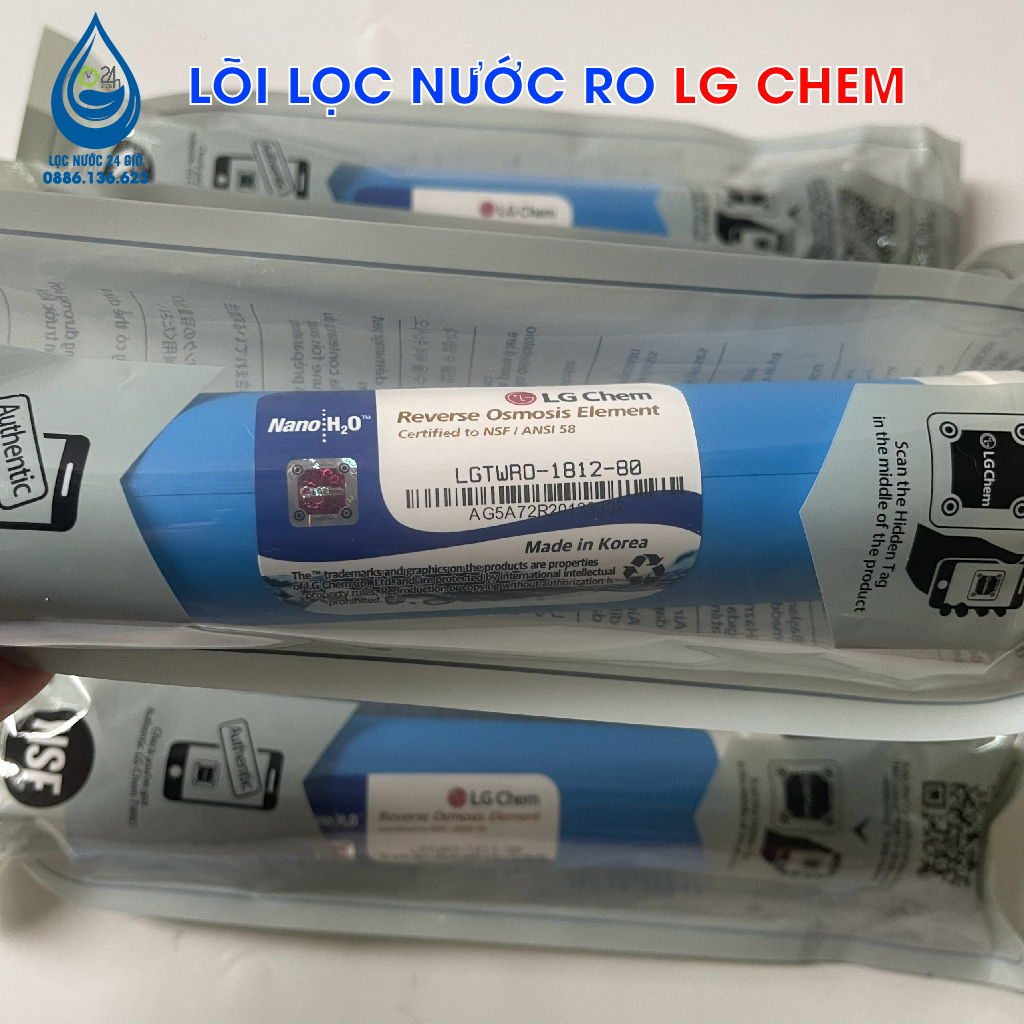 Lõi lọc nước RO số 4 chính hãng LG HÀN QUỐC, Lõi lọc cao cấp sử dụng cho máy lọc nước RO chính hãng