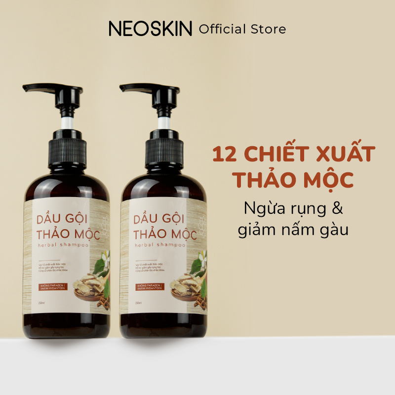 Combo 2 Dầu Gội Đầu Thảo Mộc Chắc Khỏe, Kích Thích Mọc Tóc, Giảm Gàu, Thiên Nhiên Lành Tính Dành Cho Cả Mẹ Bầu NEOSKIN