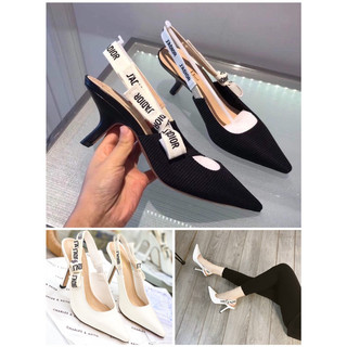 Sandal cao gót hở gót quai nơ ja D 4p, 9p các mẫu fullbox