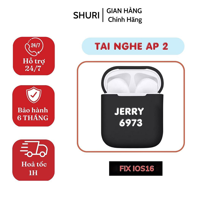 Tai Nghe Bluetooth AP2 Made In Japan Cao Cấp Phiên Bản 2023 / Tai Nghe Jerry 6973 Main Đỏ Check Setting Định Vị Đổi Tên