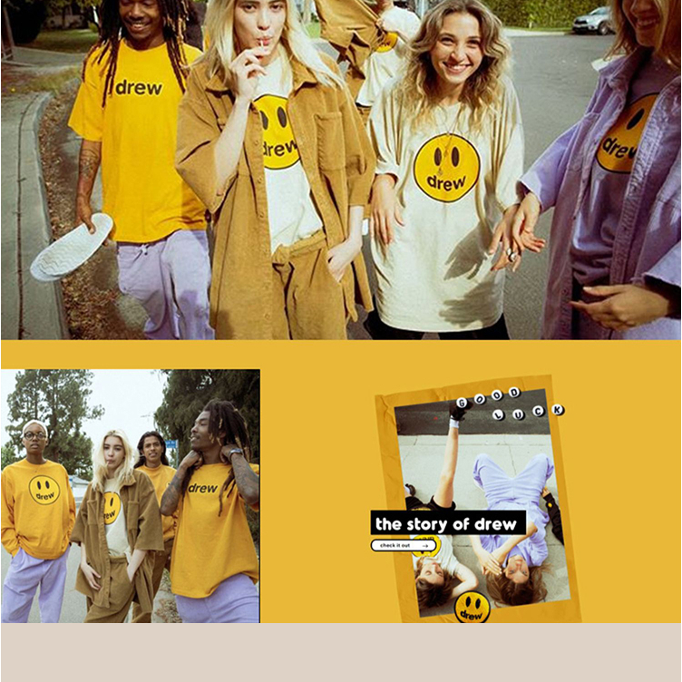 ÁO THUN TAY LỠ DREW DẤU ĐỎ FORM UNISEX NAM NỮ AT085 (hình chụp thật) | BigBuy360 - bigbuy360.vn