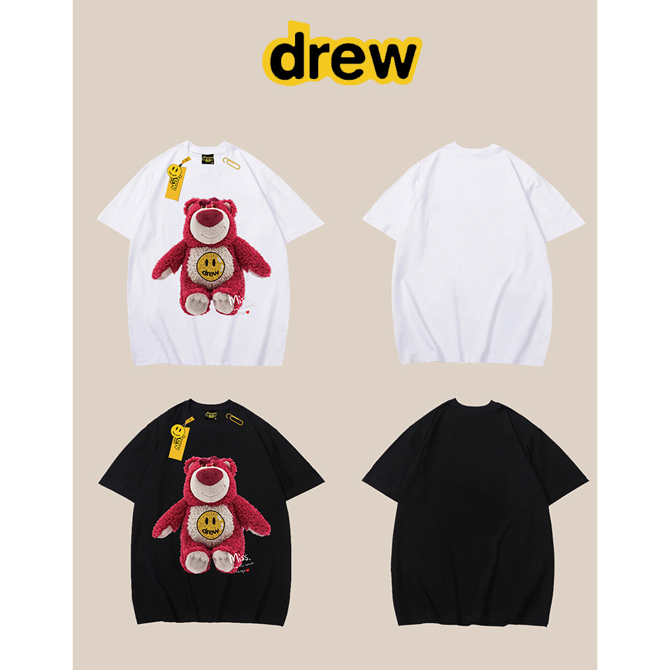 ÁO THUN TAY LỠ DREW DẤU ĐỎ FORM UNISEX NAM NỮ AT085 (hình chụp thật) | BigBuy360 - bigbuy360.vn