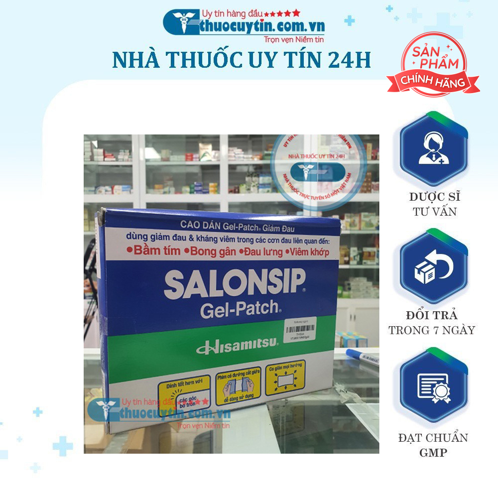 Miếng dán Salonsip gel-patch giảm đau mỏi cơ