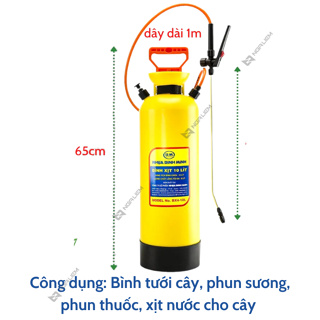 Bình xịt 10 Lít Bình Minh BX4, dùng phun tưới Hàng chính hãng