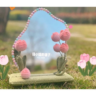 Gương để bàn len handmade