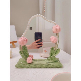 Gương để bàn len handmade