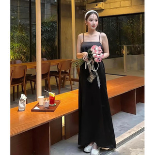 Đầm hai dây suông lụa cao cấp - TKCC BAGEO chuẩn