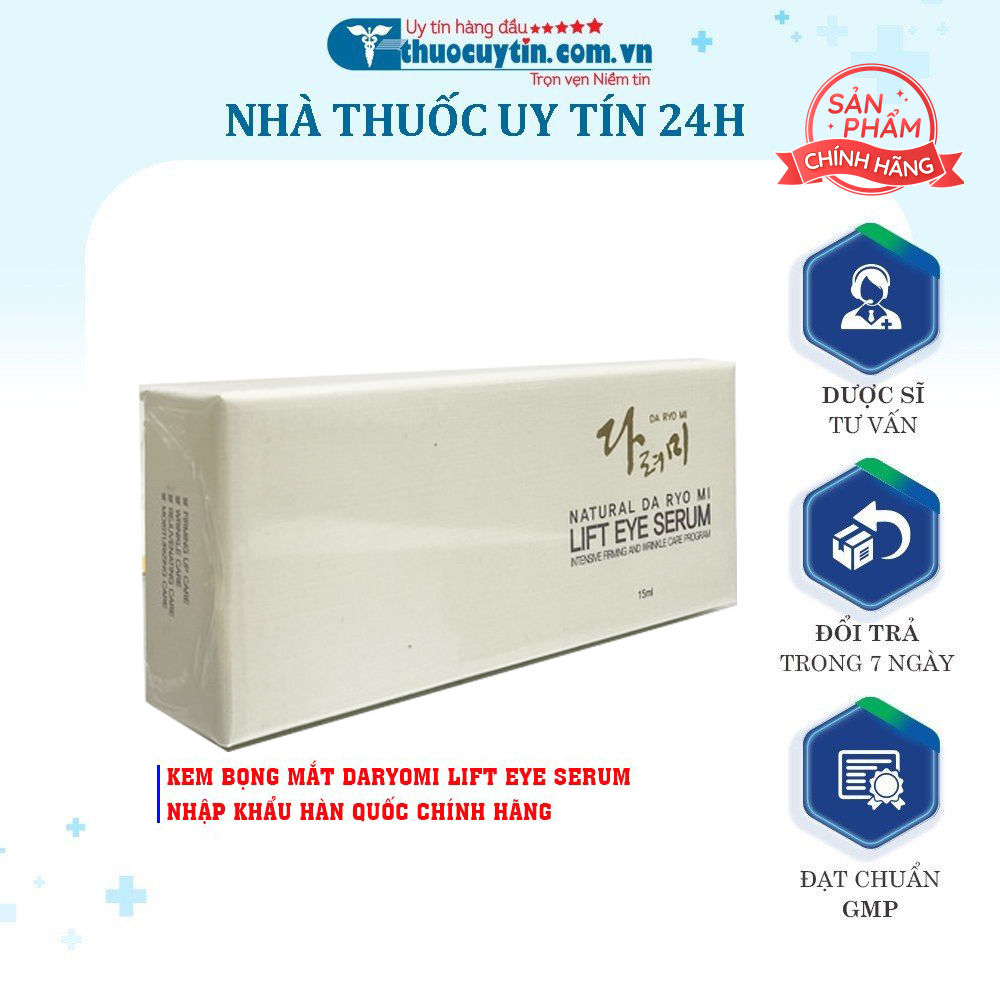 Daryomi Lift Eye Serum xóa bọng mắt nhanh chóng sau 3 phút