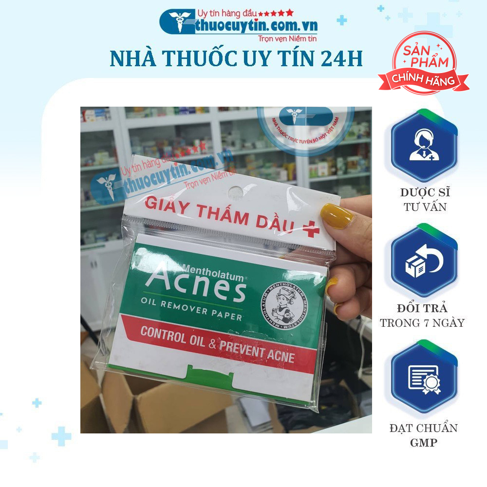 Giấy Thấm Dầu Acnes Oil Remover Paper Kiểm Soát Nhờn 100 tờ - Hàng nhà thuốc