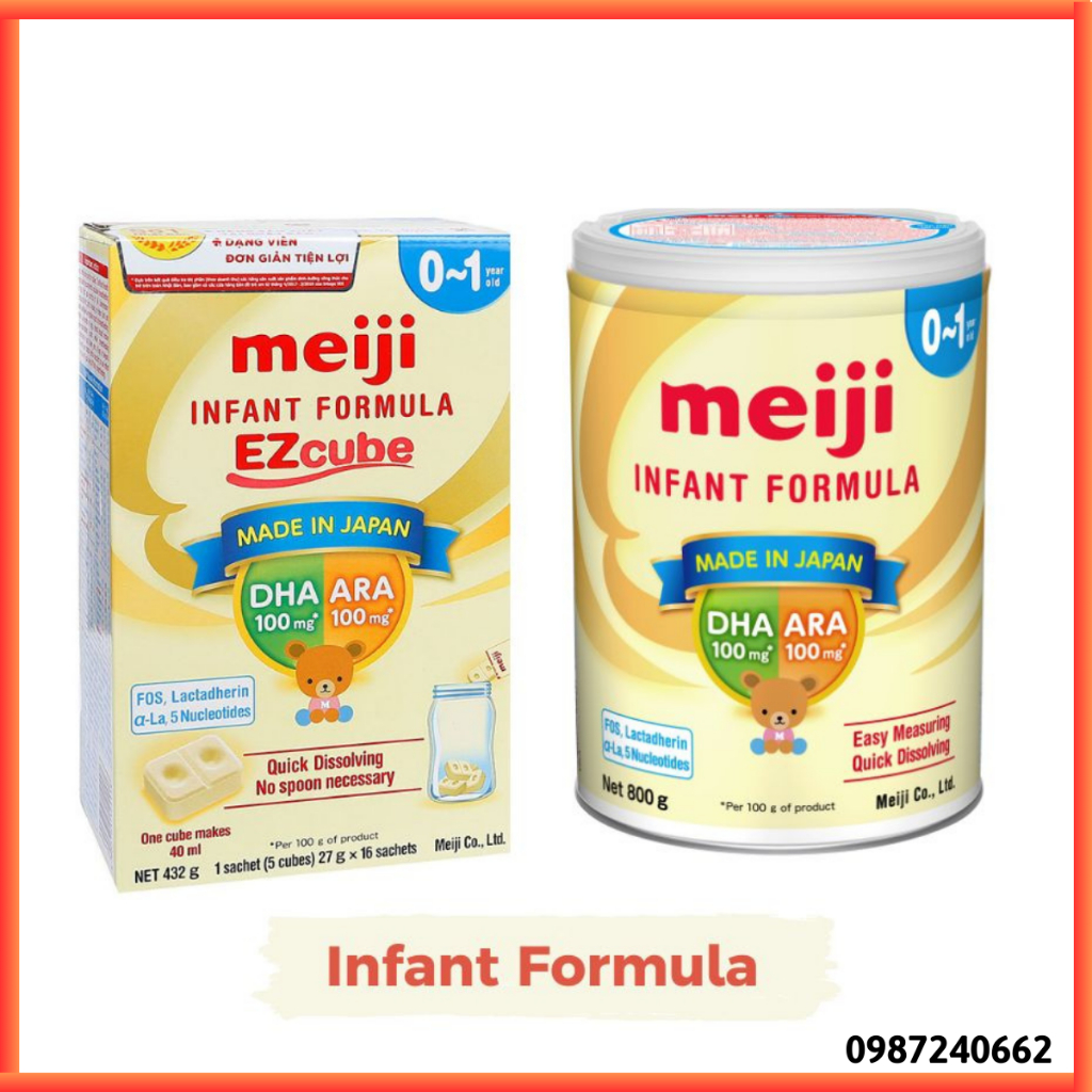 Sữa bột Meiji NHẬP KHẨU Lon 800g LOẠI 0-1 tuổi INFANT FORMULA